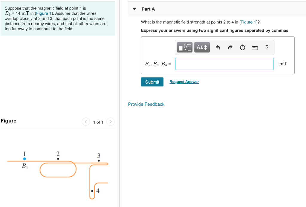 Solved Suppose that the magnetic field at point 1 is B1 14 | Chegg.com