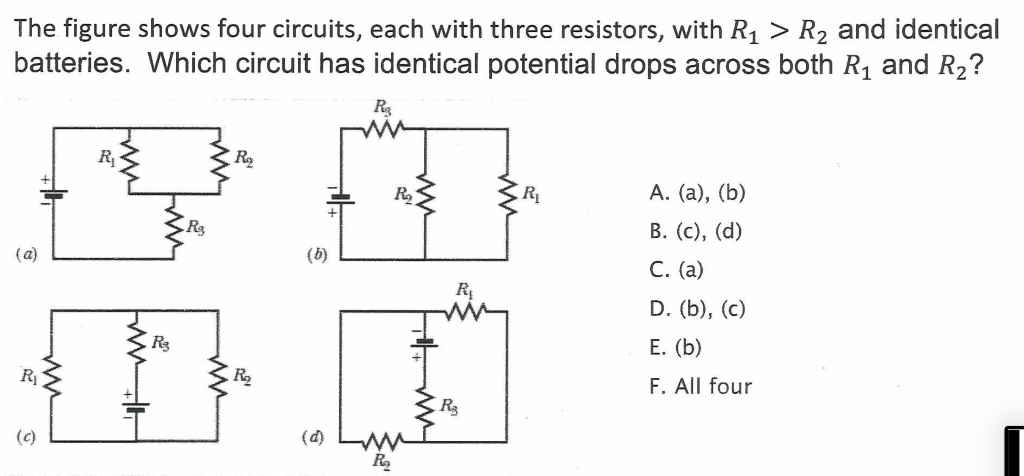 Solved The Figure Shows Four Circuits, Each With Three | Chegg.com