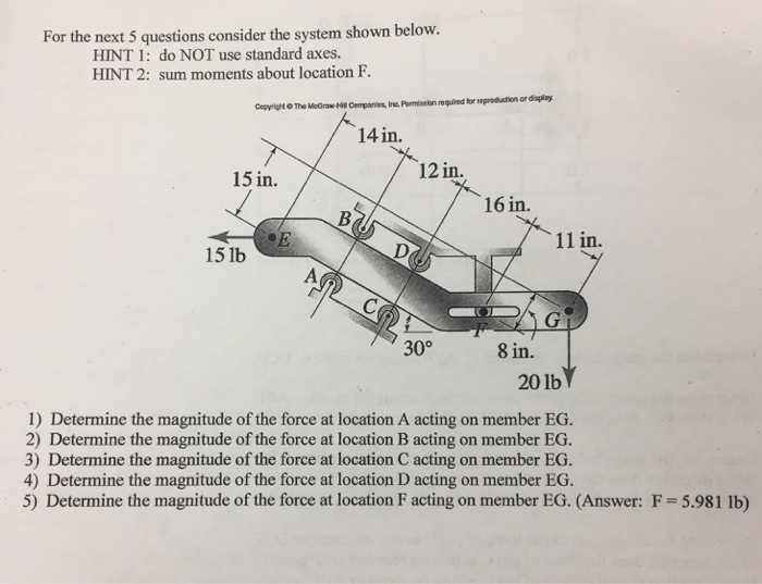 Solved For the next 5 questions consider the system shown | Chegg.com