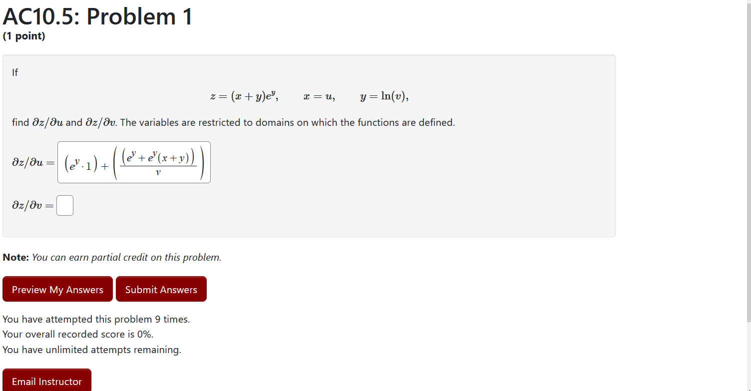 Solved Z X Y Ey X U Y Ln V Find ∂z ∂u And ∂z ∂v The