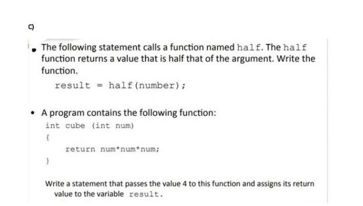 Solved Q1) Answer each part correctly using c language | Chegg.com