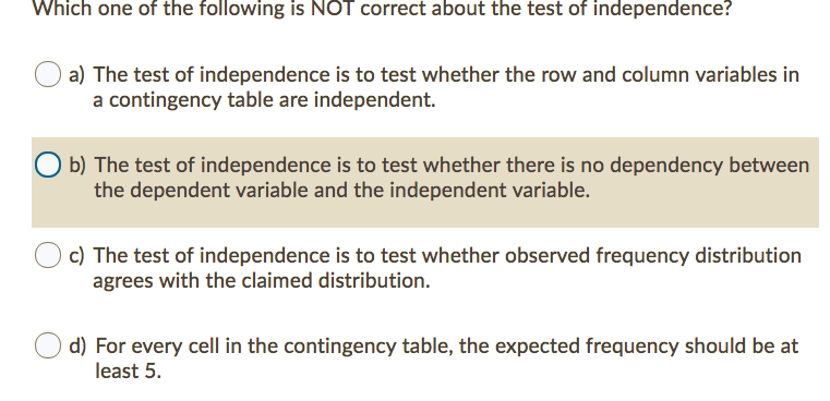 Solved Which one of the following is NOT correct about the Chegg