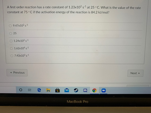Solved A first order reaction has a rate constant of | Chegg.com