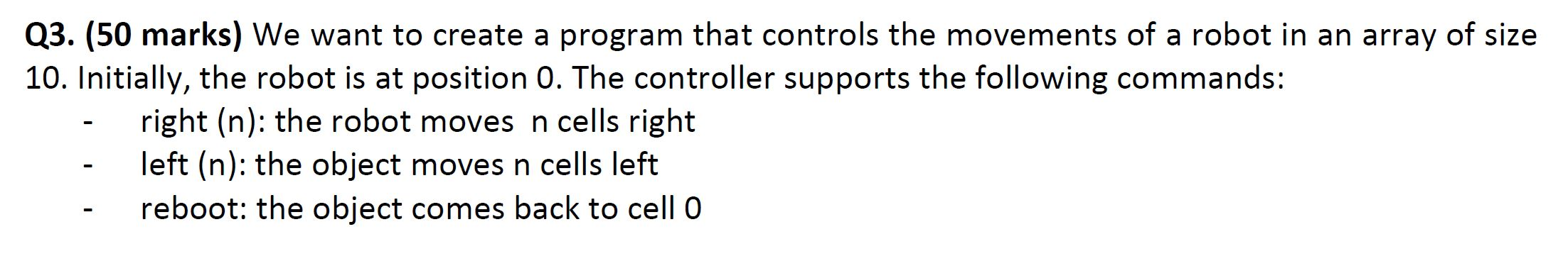 Solved Q3. (50 marks) We want to create a program that | Chegg.com