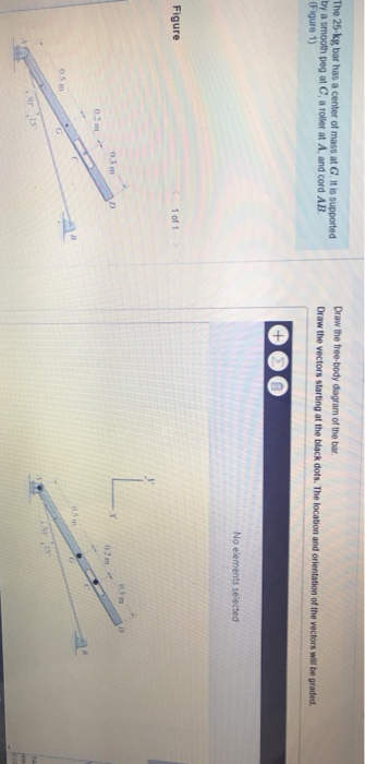 Solved The 25-kg Bar Has A Center Of Mass At G. It Is | Chegg.com