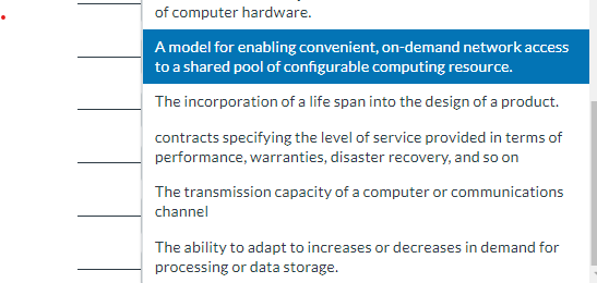 Solved System software2. Software as a service3. utility | Chegg.com