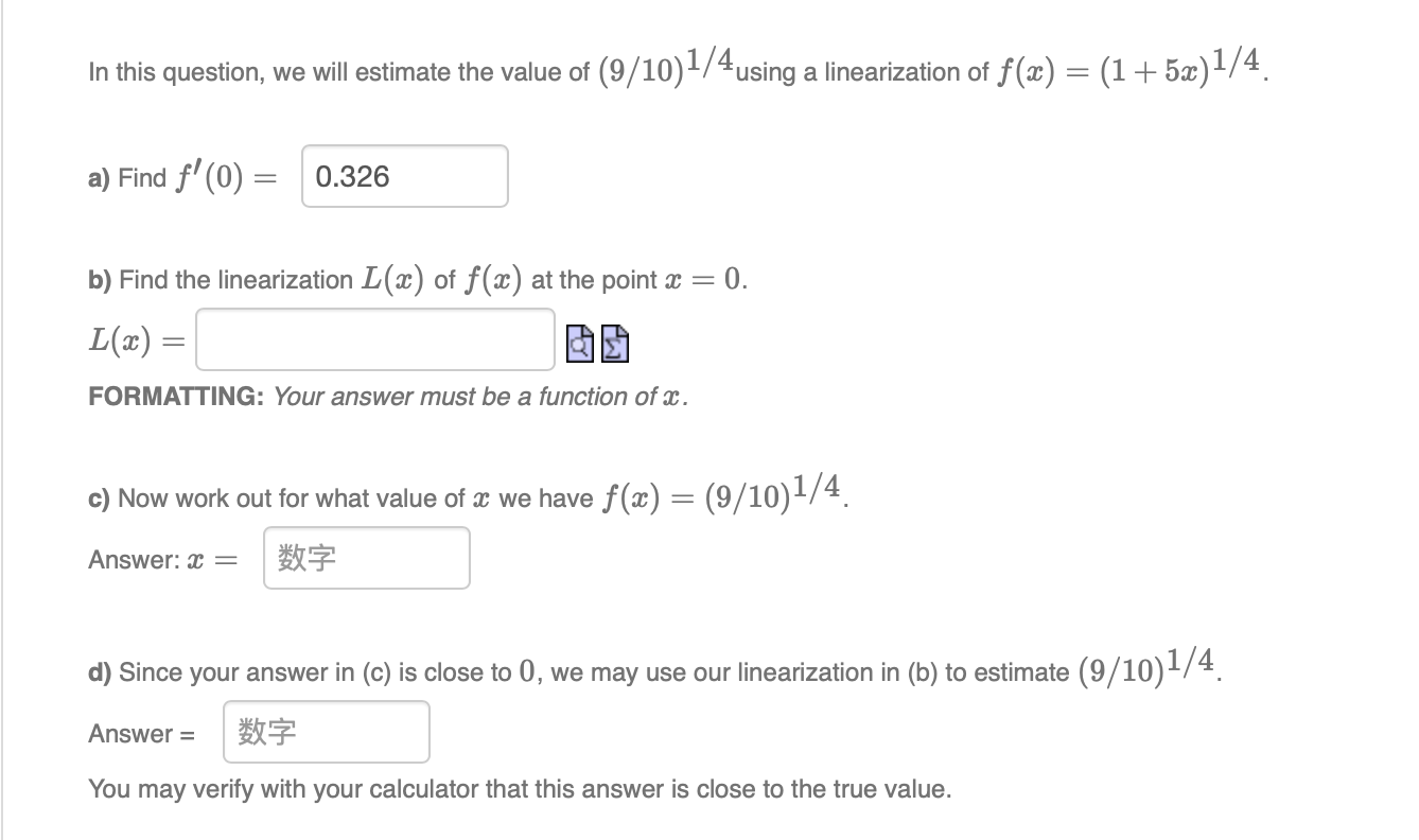Solved In this question, we will estimate the value of | Chegg.com