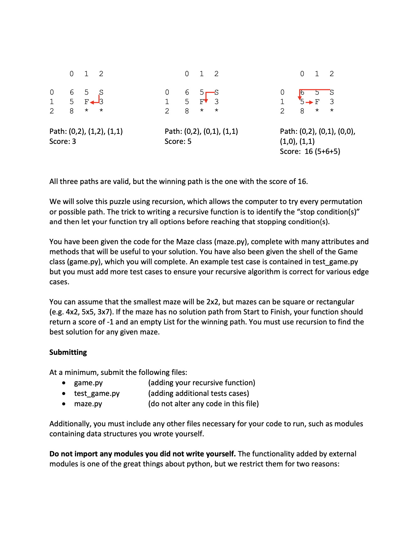 Solved Mod 5 Homework - Recursion In this assignment, you | Chegg.com