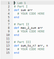 Need help please with ruby work 1) complete #lab1 at | Chegg.com
