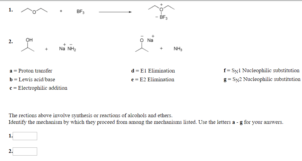 Solved BF3 BF3 он O Na 2. +NH3 Na NH2 f Sy1 Nucleophilic | Chegg.com