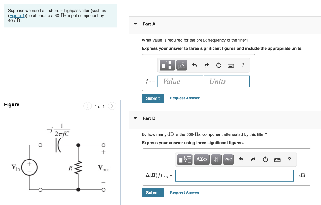 solved-suppose-we-need-a-first-order-highpass-filter-such-chegg