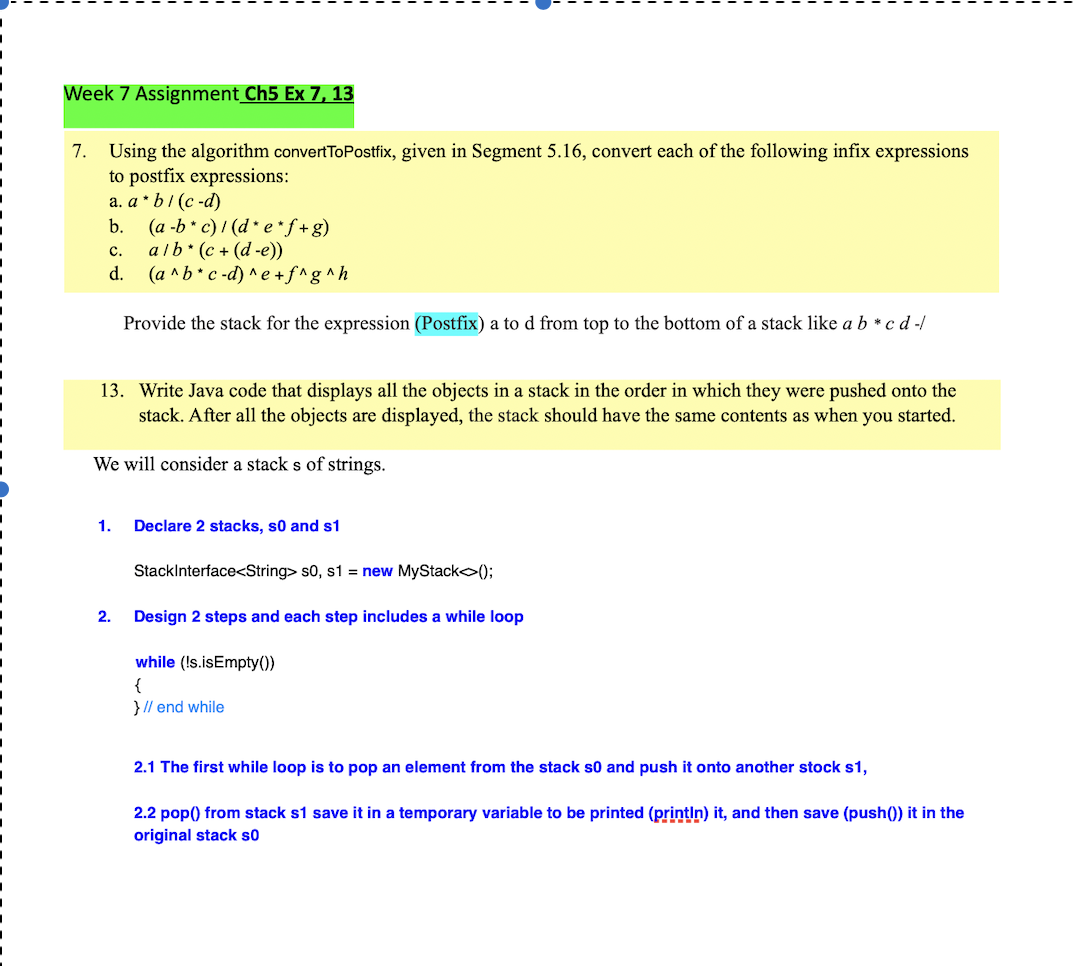 Solved Week 7 Assignment Ch5 Ex 7, 13 7. Using The Algorithm | Chegg.com