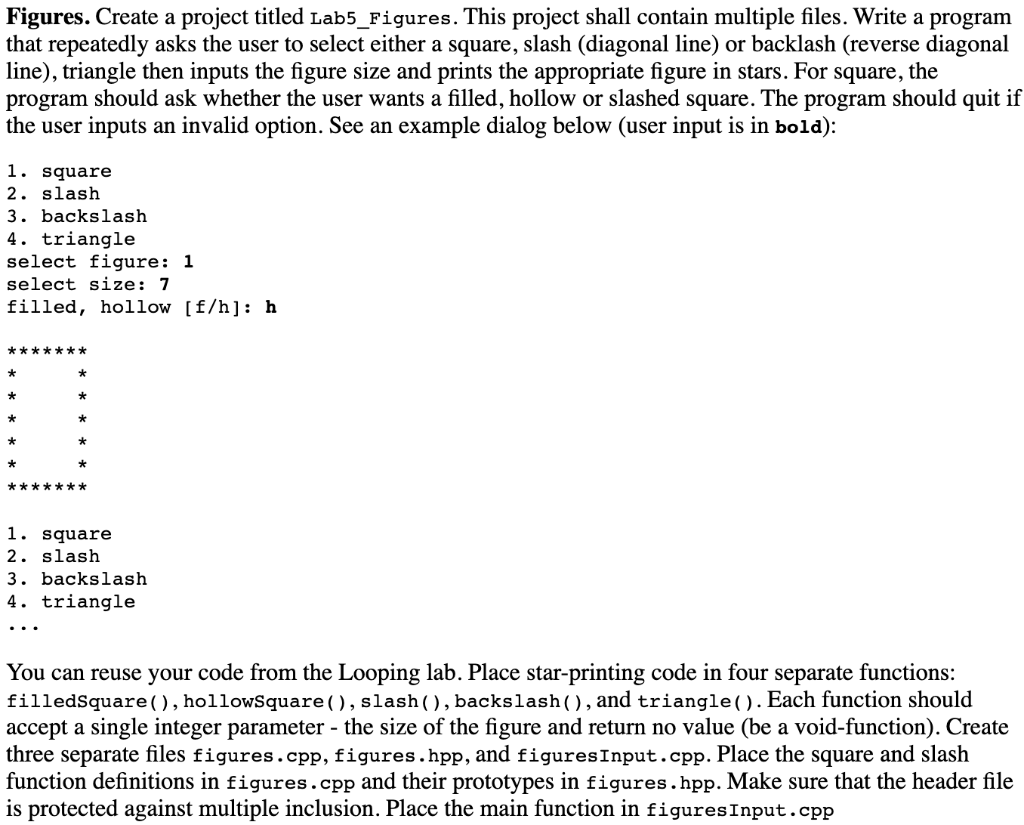 Solved This is the code I'm reusing for figures.cpp, please | Chegg.com