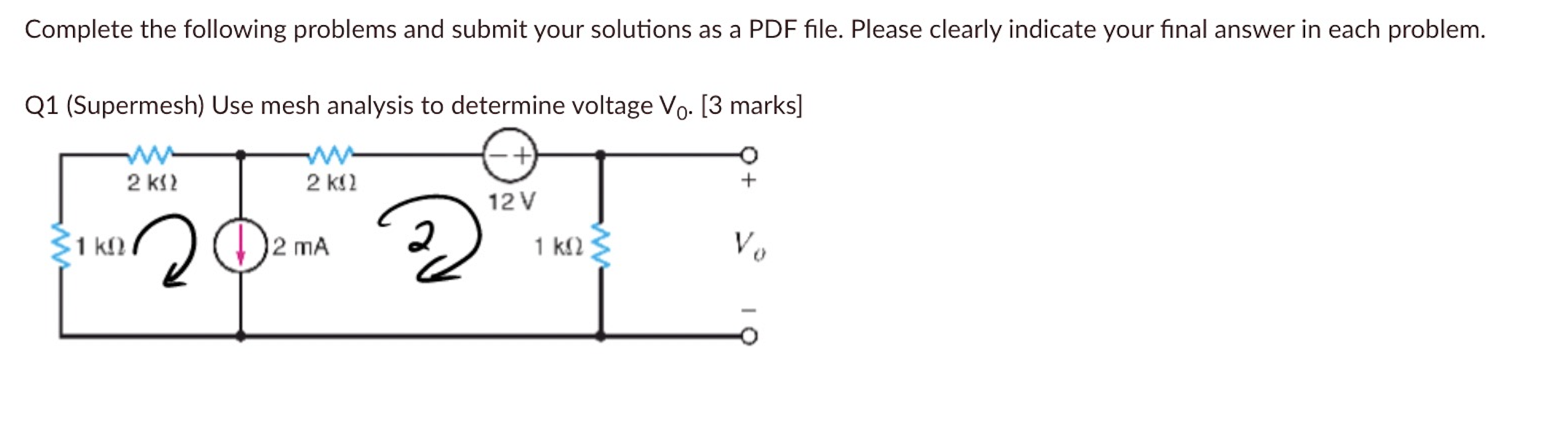 Solved Complete the following problems and submit your | Chegg.com