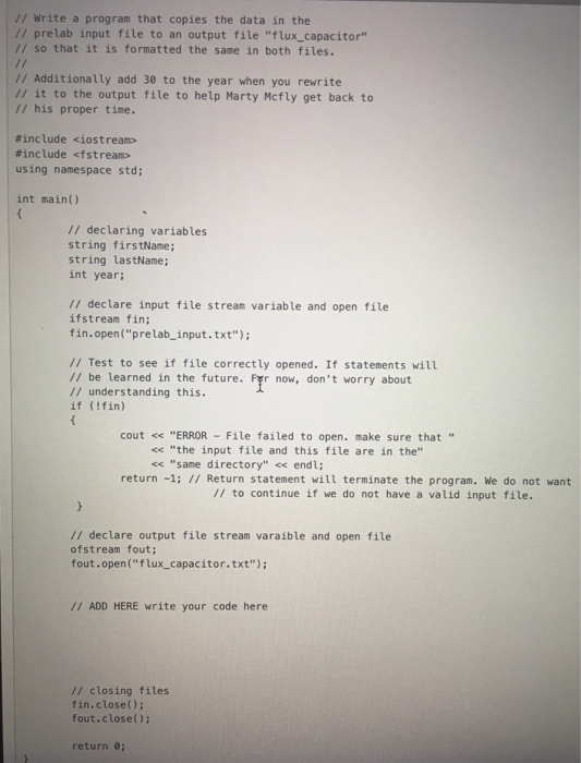 //Write a program that copies the data in the // | Chegg.com