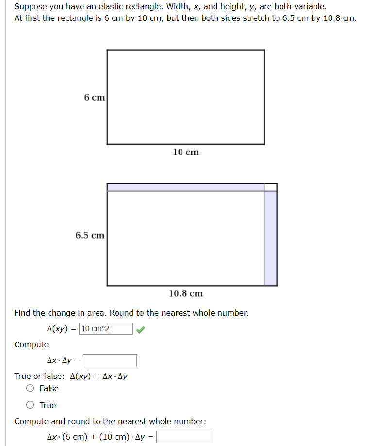 Solved Suppose you have an elastic rectangle. Width, x, and | Chegg.com