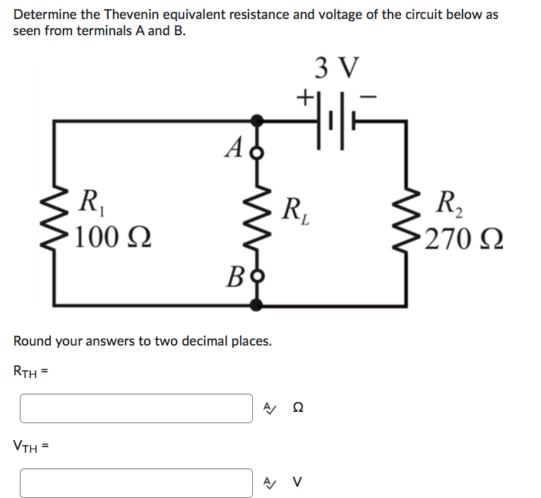 Solved Determine The Thevenin Equivalent Resistance And | Chegg.com