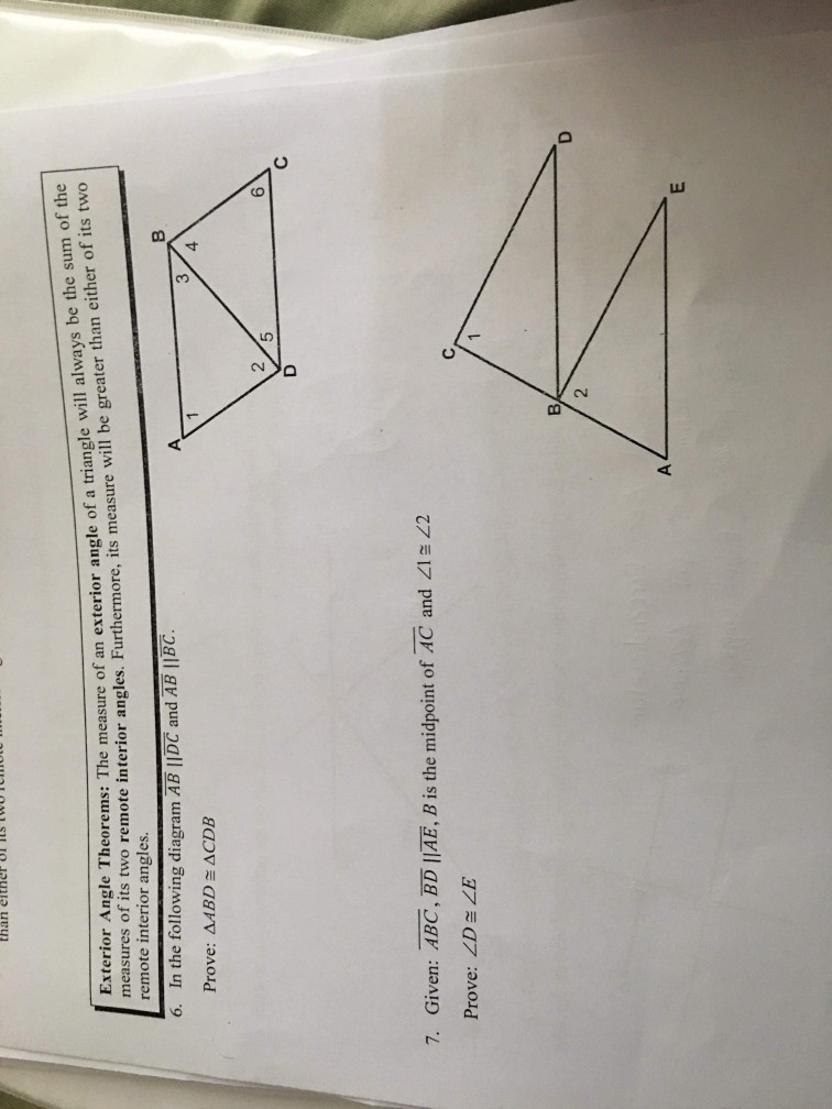 the measures of an exterior angle of a triangle is always