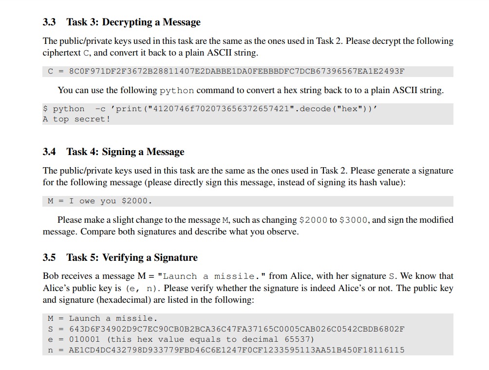 Solved Please DO Task 5 Task 5 Task 5 Thank you. Please USE | Chegg.com