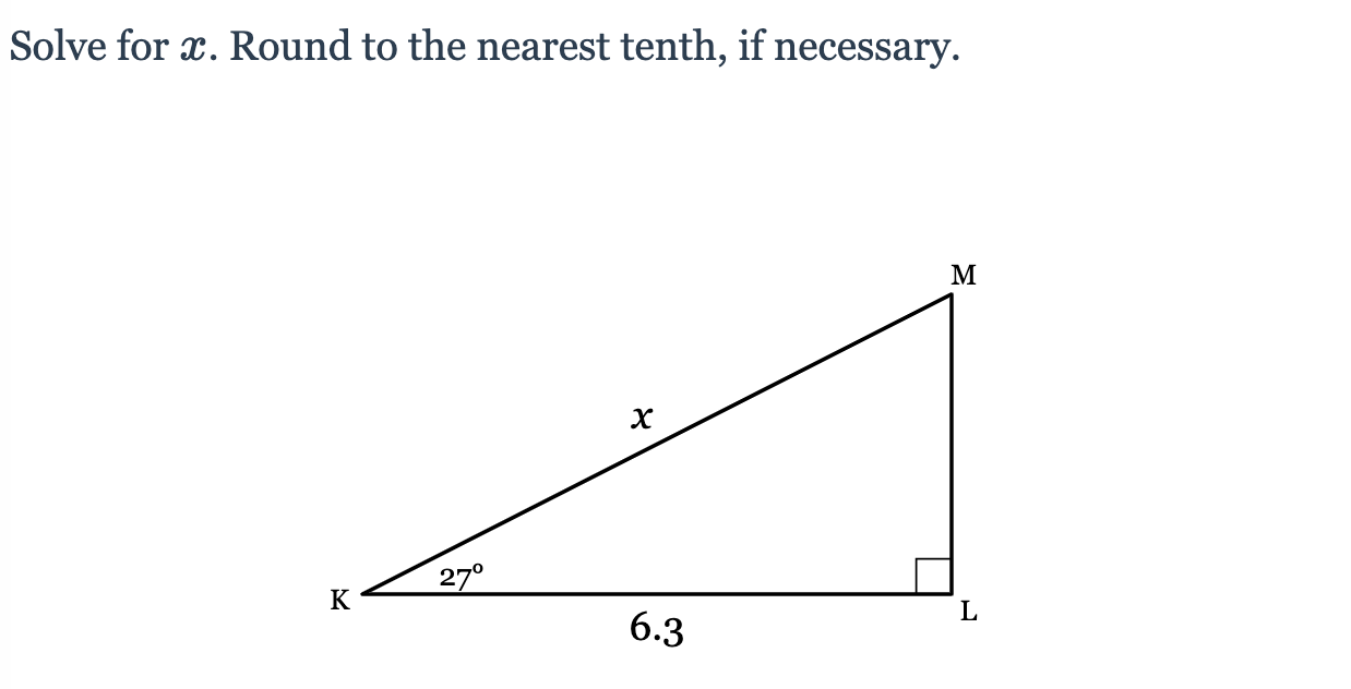 Solved Solve for x. Round to the nearest tenth, if | Chegg.com