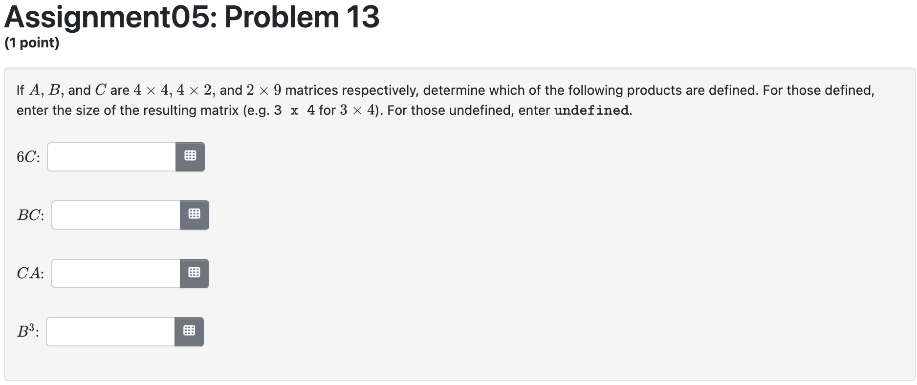 Solved Assignment05 Problem 13 1 Point If A B And C Are