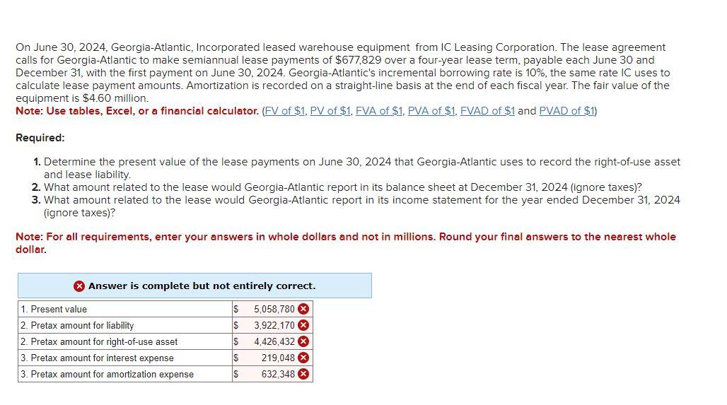 Solved On June 30, 2024, Incorporated