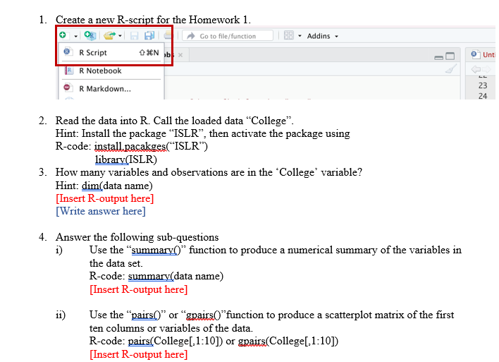Solved This assignment relates to the College data set, | Chegg.com