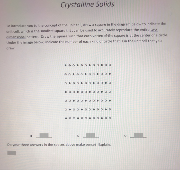 Solved Crystalline Solids To introduce you to the concept of | Chegg.com
