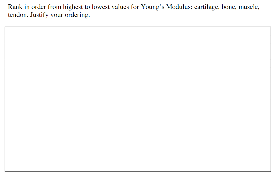 Solved Rank in order from highest to lowest values for | Chegg.com