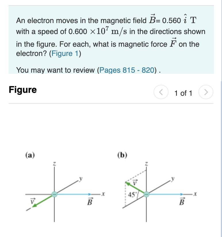 An Electron Moves In The Magnetic Field B 0 560 I T Chegg Com