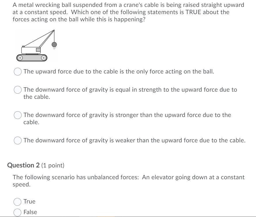 Solved A Metal Wrecking Ball Suspended From A Crane's Cable | Chegg.com