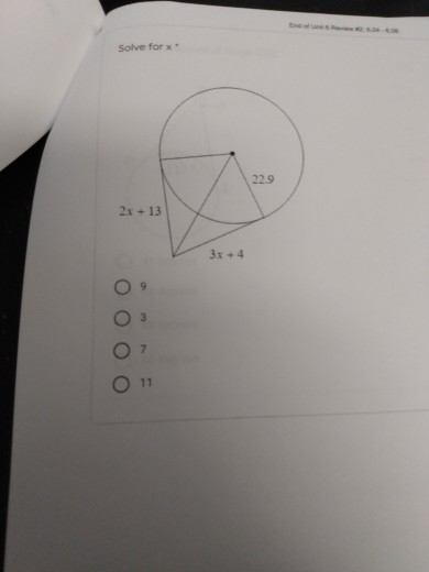 Solved Solve for 2x + 13 | Chegg.com