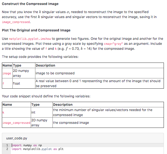 SVD and Image Compression In this problem, you will | Chegg.com