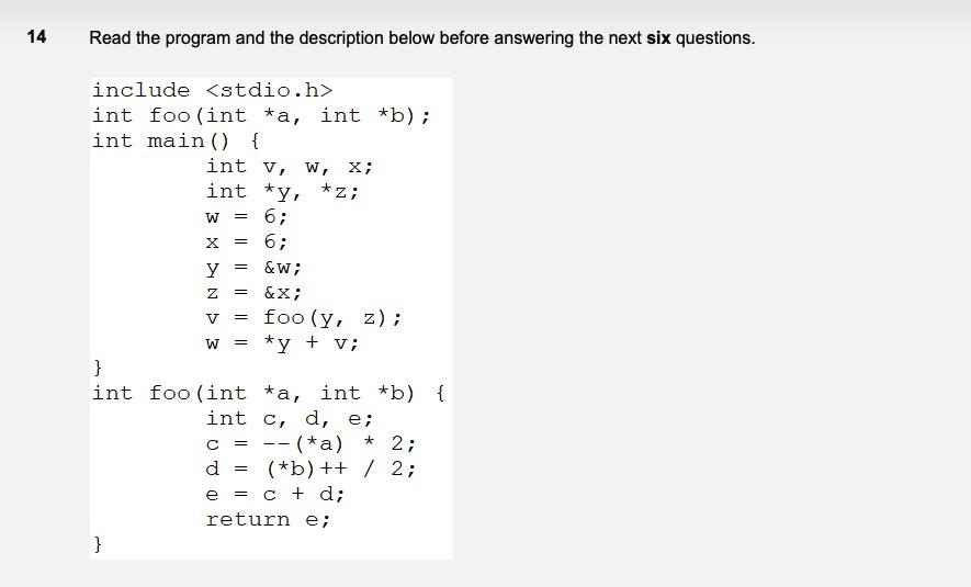 Solved 14 Read the program and the description below before | Chegg.com