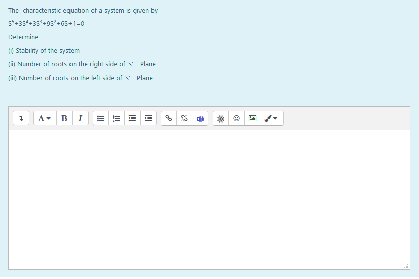 Solved The characteristic equation of a system is given by | Chegg.com