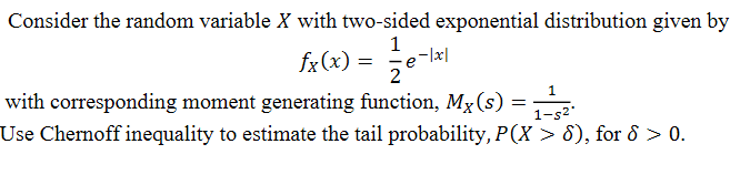 Solved Consider the random variable X with two-sided | Chegg.com