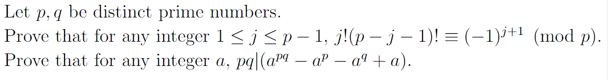 Solved Let p.q be distinct prime numbers. P Prove that for | Chegg.com