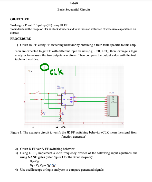 Solved Lab#9 Basic Sequential Circuits OBJECTIVE To Design A | Chegg.com