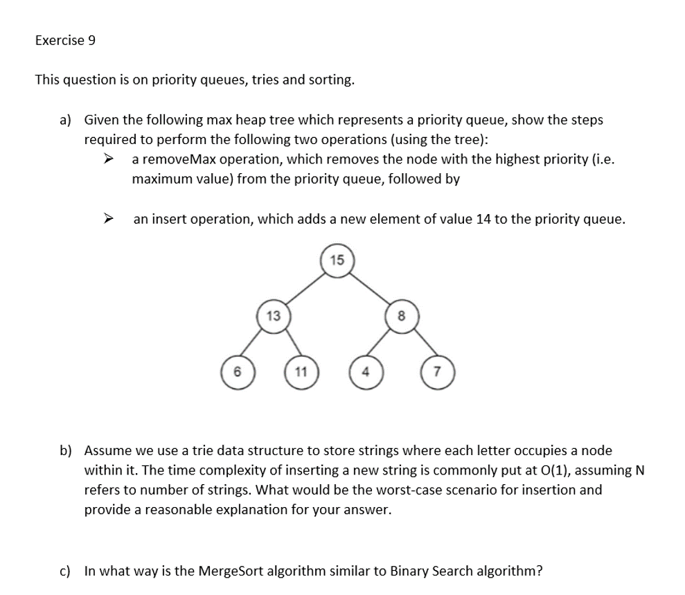 Solved Exercise 1 This question covers the notion of | Chegg.com