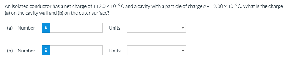 Solved An isolated conductor has a net charge of +12.0 x | Chegg.com
