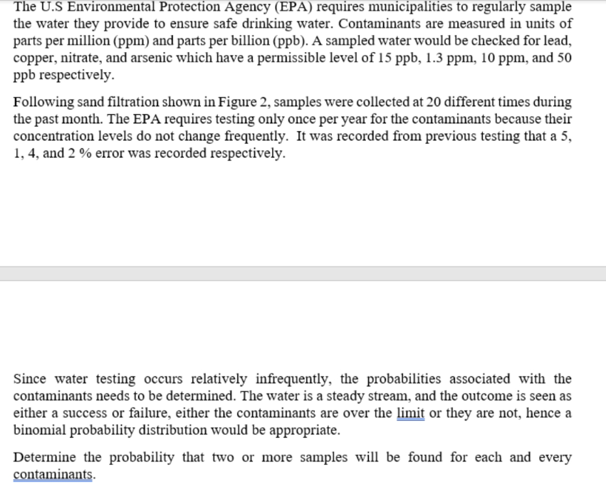 Solved The U.S Environmental Protection Agency (EPA)