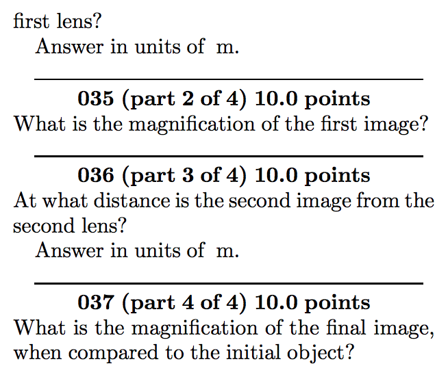 Solved 034 (part 1 of 4) 10.0 points An object is placed 10 | Chegg.com