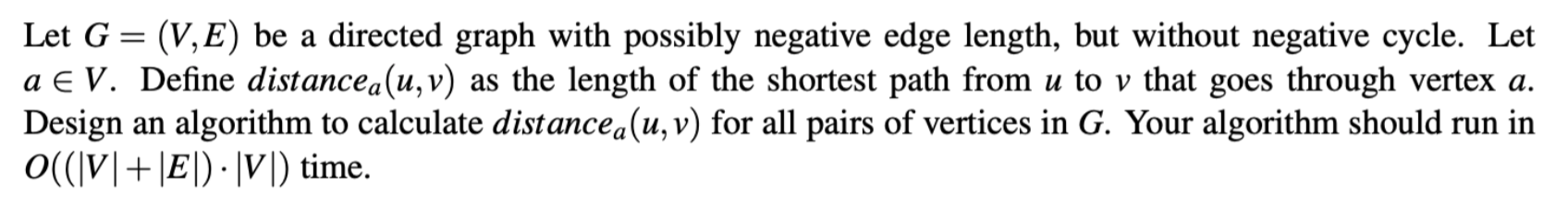 Solved Let G = (V, E) be a directed graph with possibly | Chegg.com