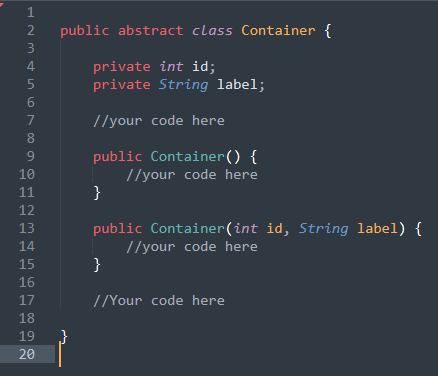 Solved Question 3 (5 points) Files to submit: Container.java | Chegg.com