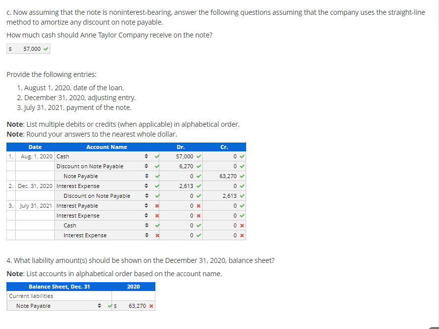 Solved Recording Entries for InterestBearing and