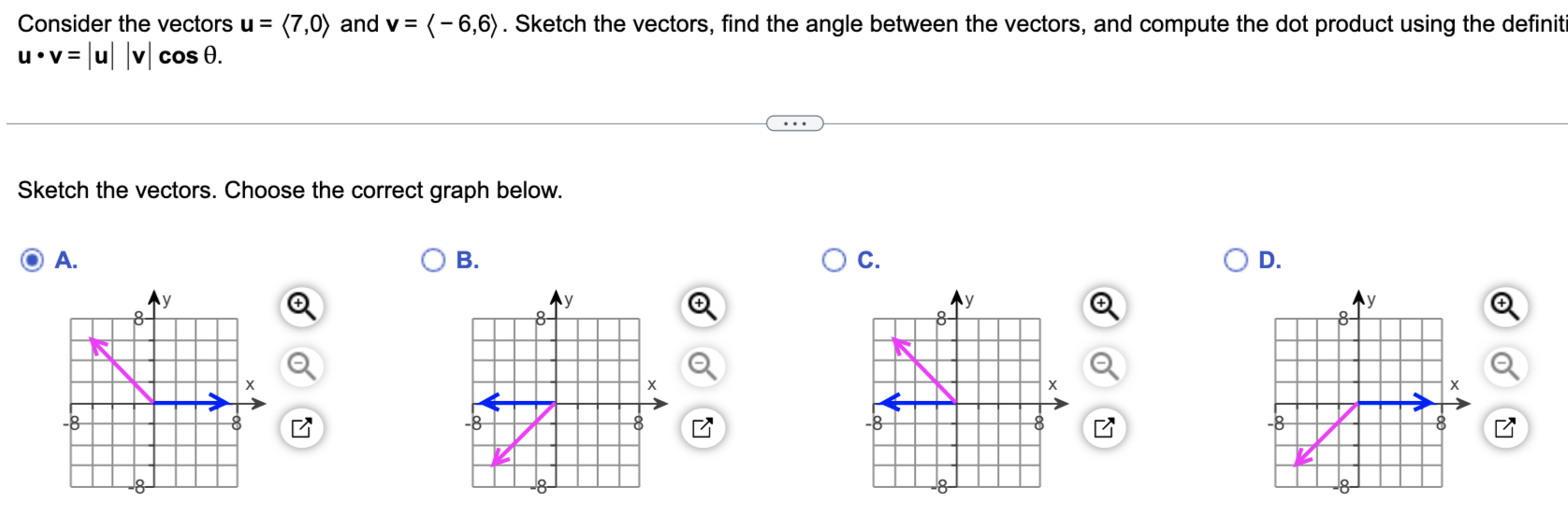 Solved Consider the vectors u=8i and v=8j. Sketch the | Chegg.com 