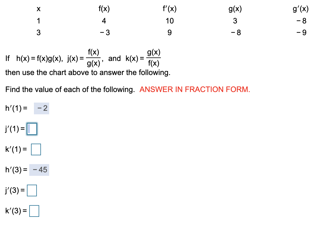 Solved If H X F X G X J X And K X Q Then U Chegg Com