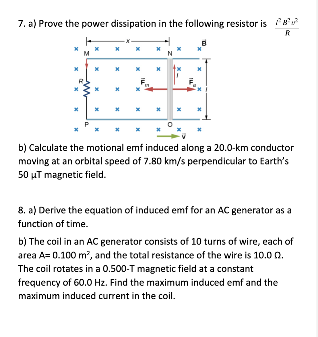 Solved 7. A) Prove The Power Dissipation In The Following | Chegg.com