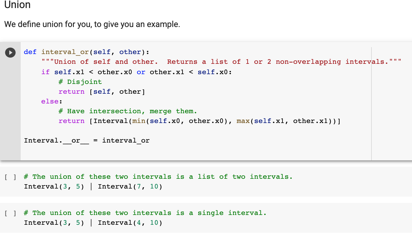 Solved Question 1: Interval Equality Let us start by | Chegg.com