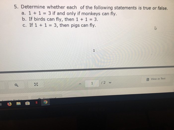 Solved 5. Determine whether each of the following statements | Chegg.com